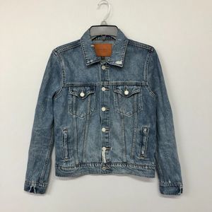 Lucky Brand Women Tomboy Trucker Jean Jacket Size Medium Blue Denim M058 -2